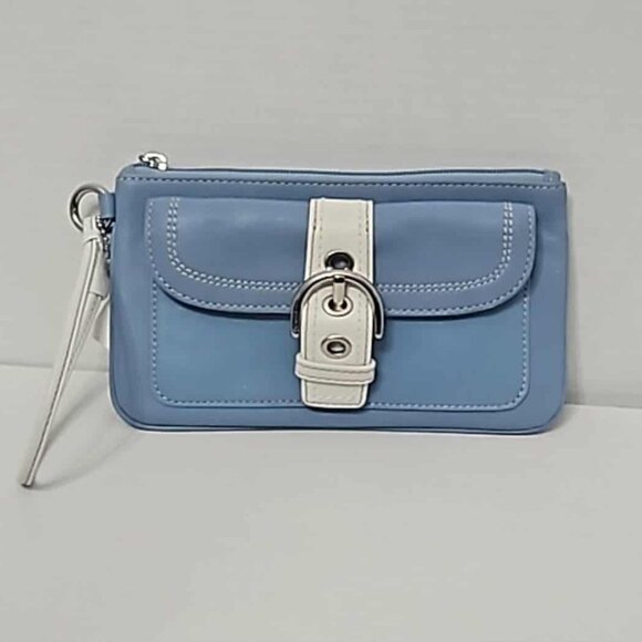 Coach Handbags - Coach Soho Light Blue w/ White